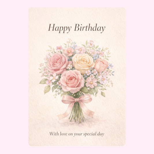 Floral Birthday Bouquet Cake Card | MailBakes