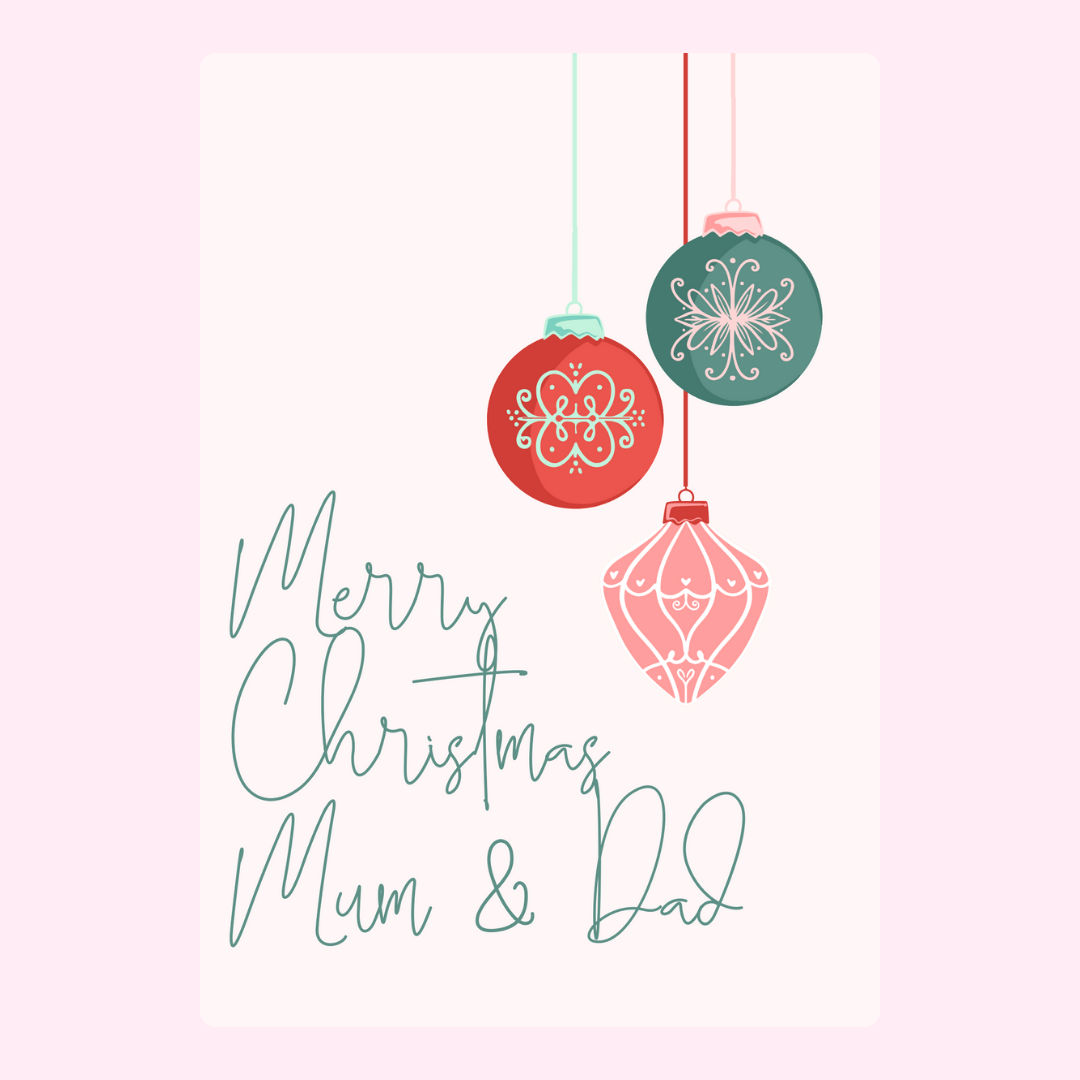 Merry Christmas Mum & Dad