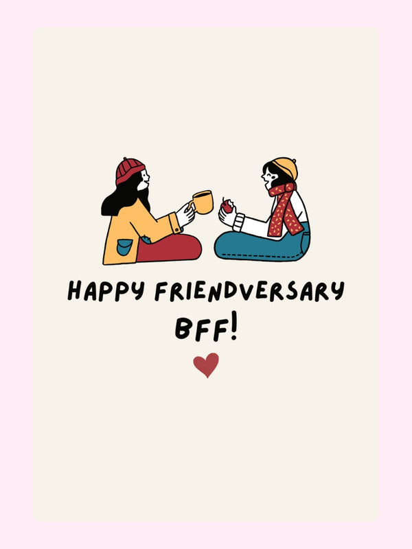 Happy Friendversary BFF Cake Card
