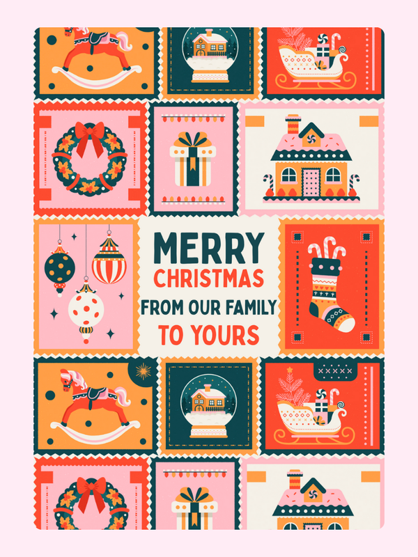 Post Stickers Cake Card, just because