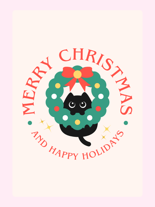 Merry Christmas and Happy Holidays Cake Card
