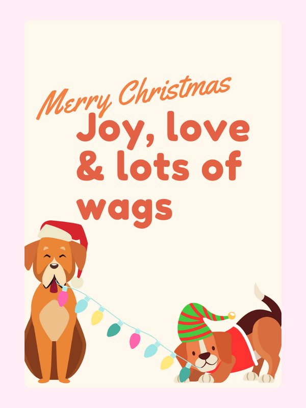 Joy, Love, & Lots of Wags Cake Card