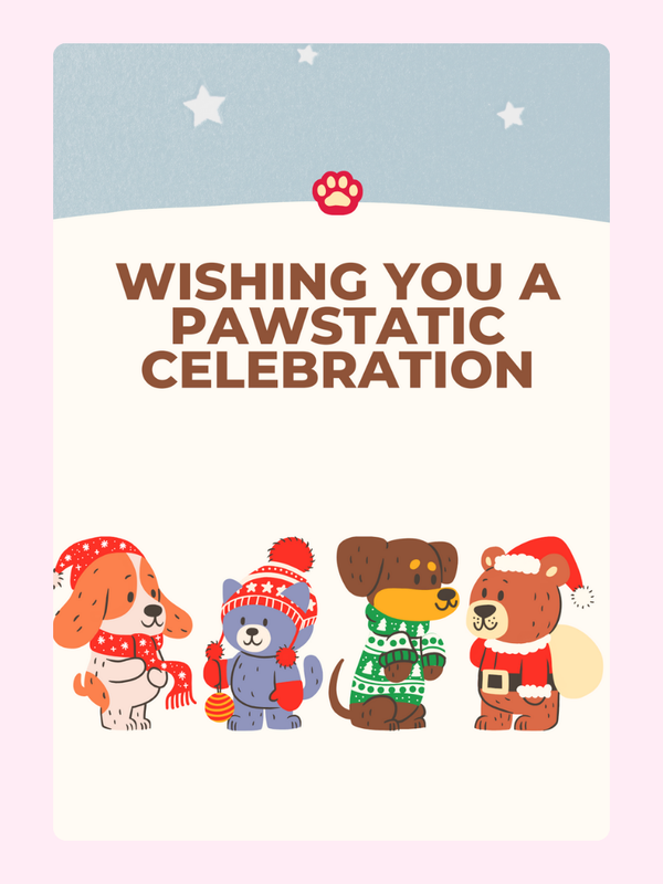 Pawstatic Celebration Cake Card
