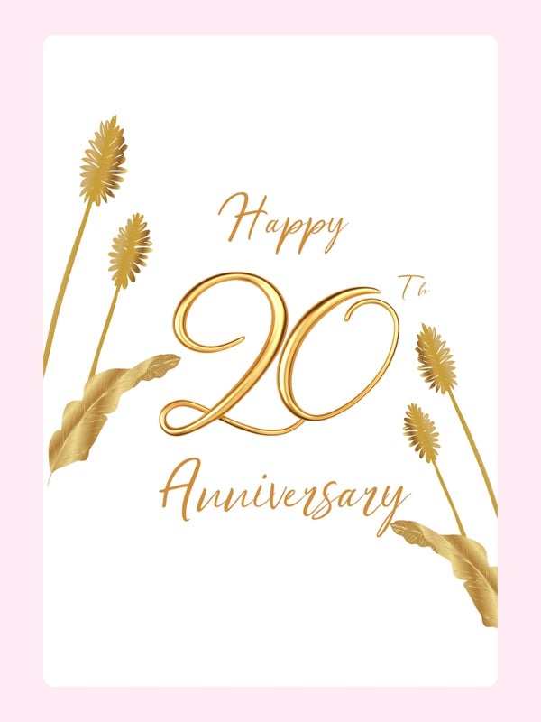 Golden 20th anniversary design.