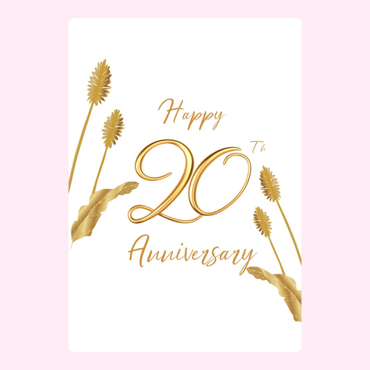 Golden 20th anniversary design.