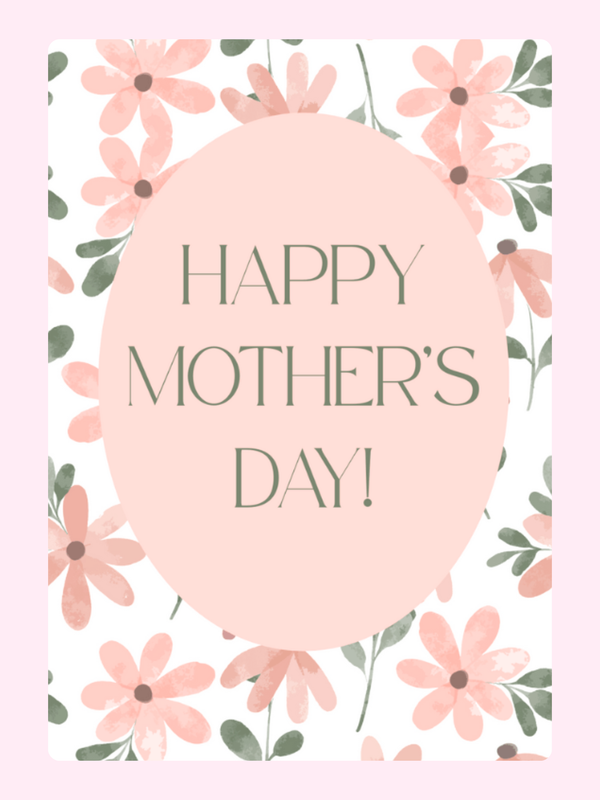 Happy Mothers day letterbox cake card with freshly baked cake slices
