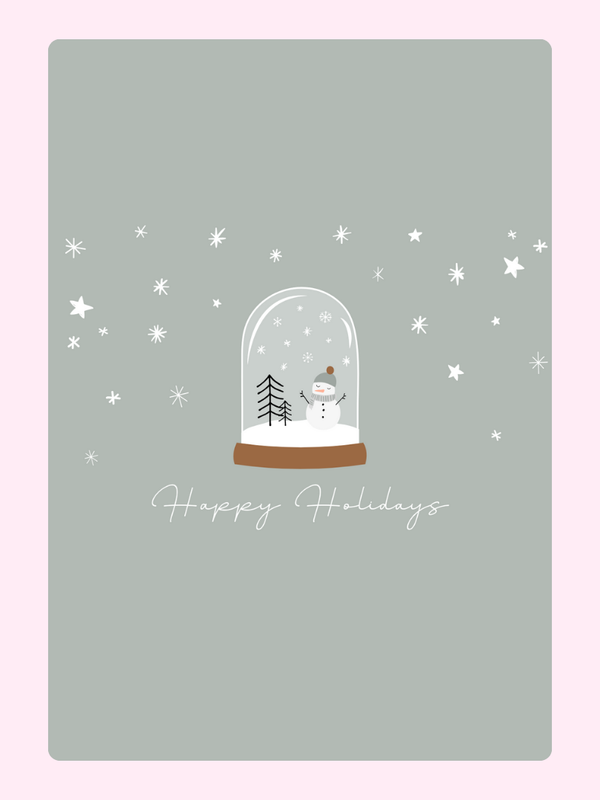 Snow Globe Cake Card, Christmas