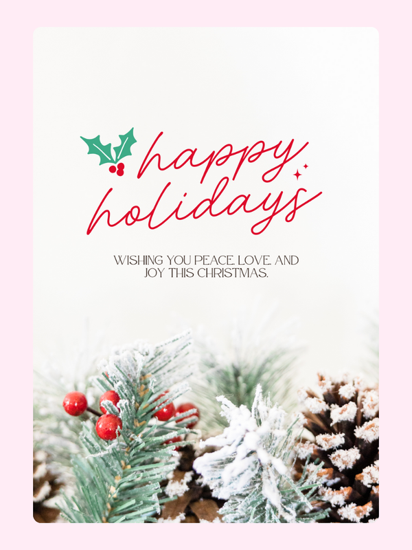 Wishing You Peace, Love, & Joy Cake Card, Christmas