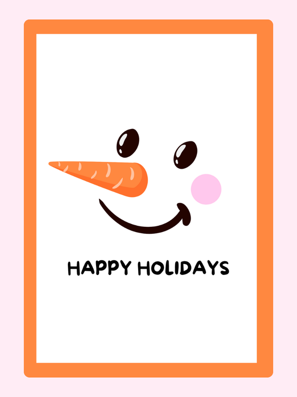 Snowman Cake Card, Christmas