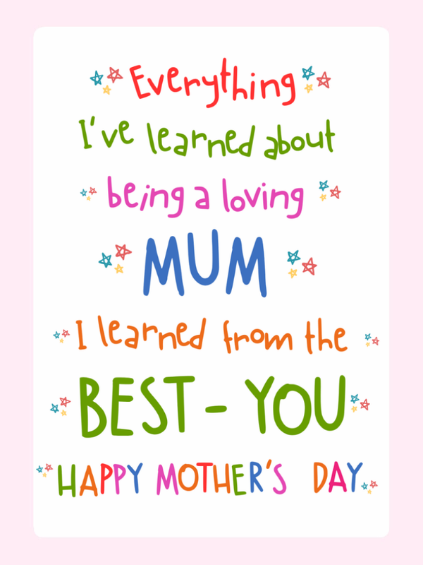 Happy Mother's Day2 Cake Card, for Mum
