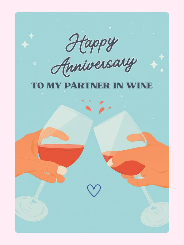 Happy Anniversary To My Partner Cake Card