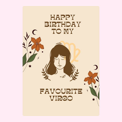 Happy Birthday to my Favourite Virgo with illustration.