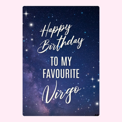 Happy Birthday to my favourite Virgo with starry background.