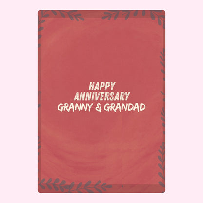 Happy anniversary text for Granny & Grandad.