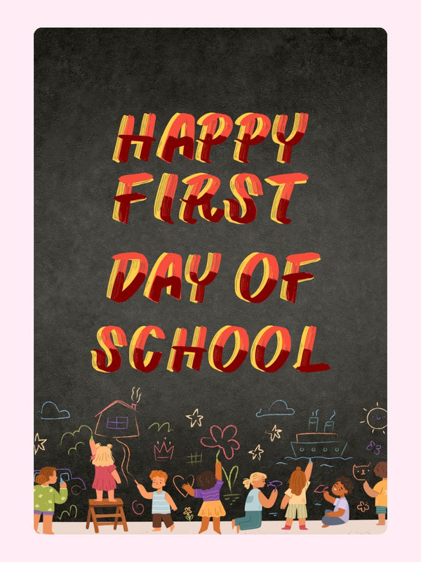 Happy First Day of School Cake Card