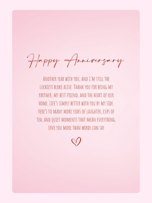 Happy Anniversary Wife Cake Card