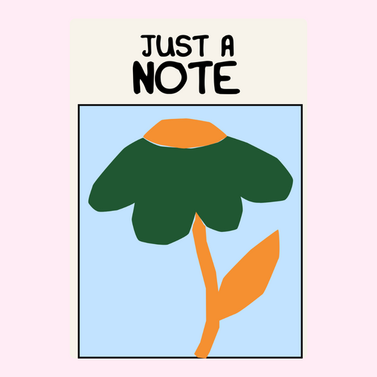 Just A Note - Abstract flower illustration