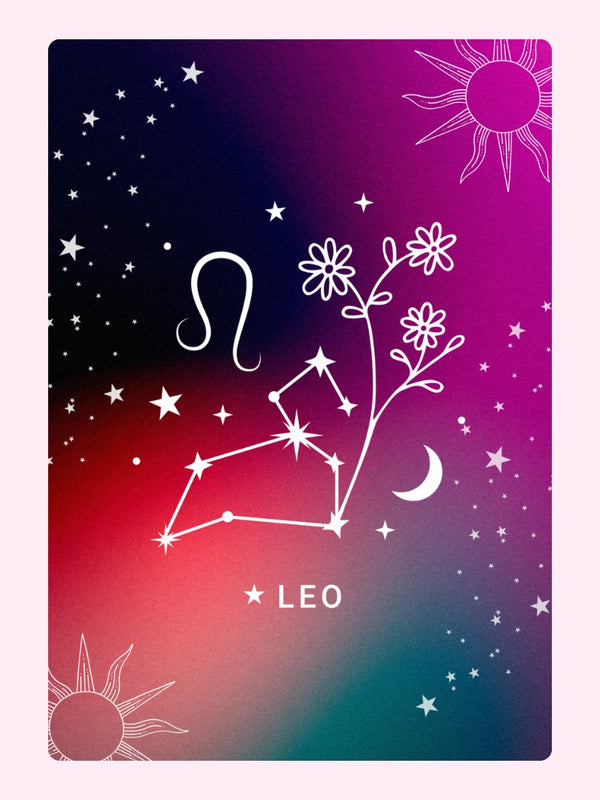 A Cosmic Birthday for a Bold Leo Cake Card