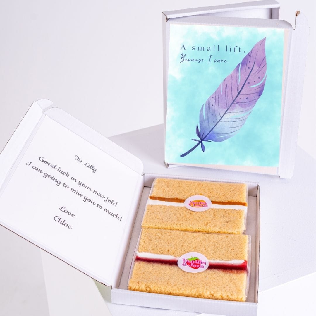 Letterbox treat with feather design