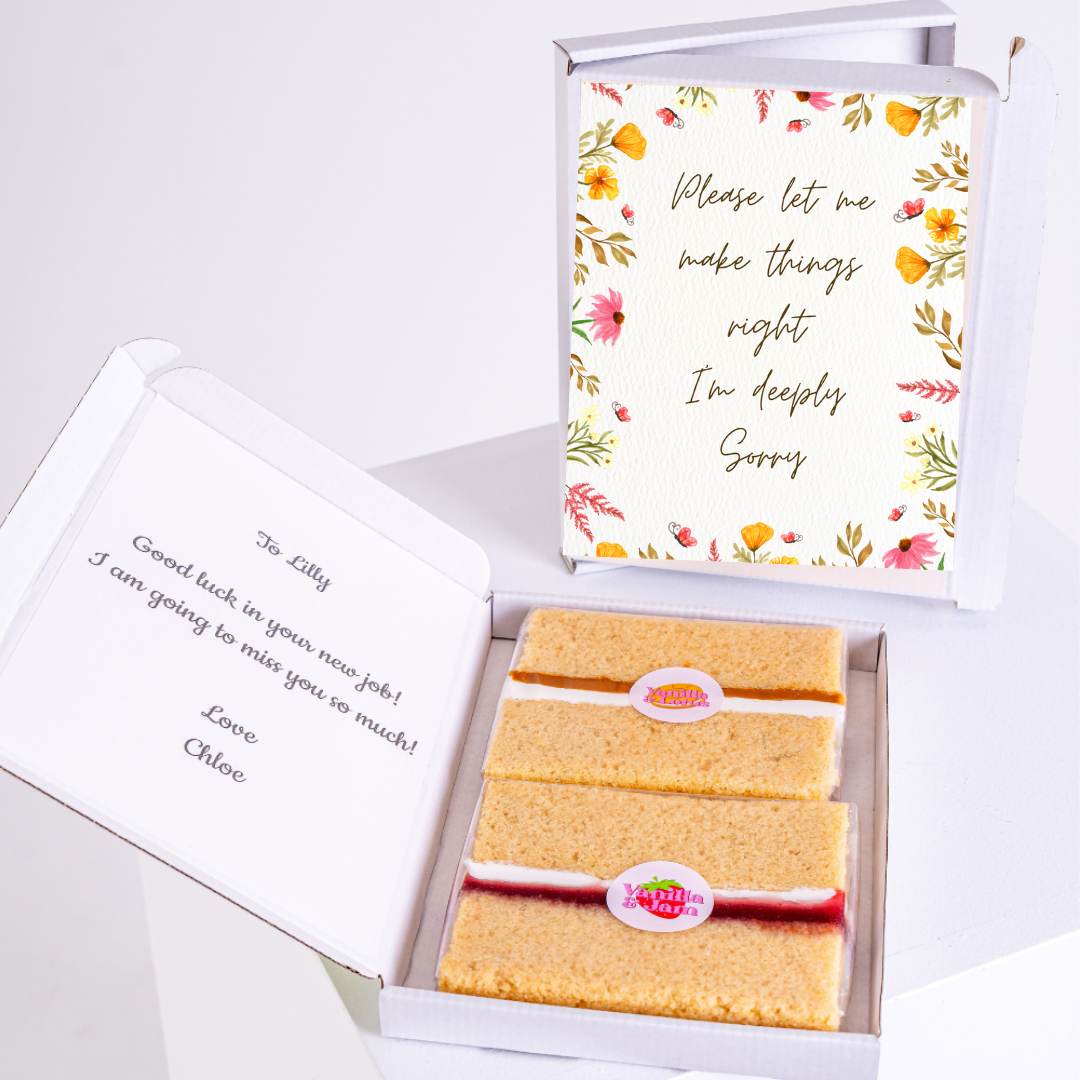 Letterbox treat with floral sorry design.