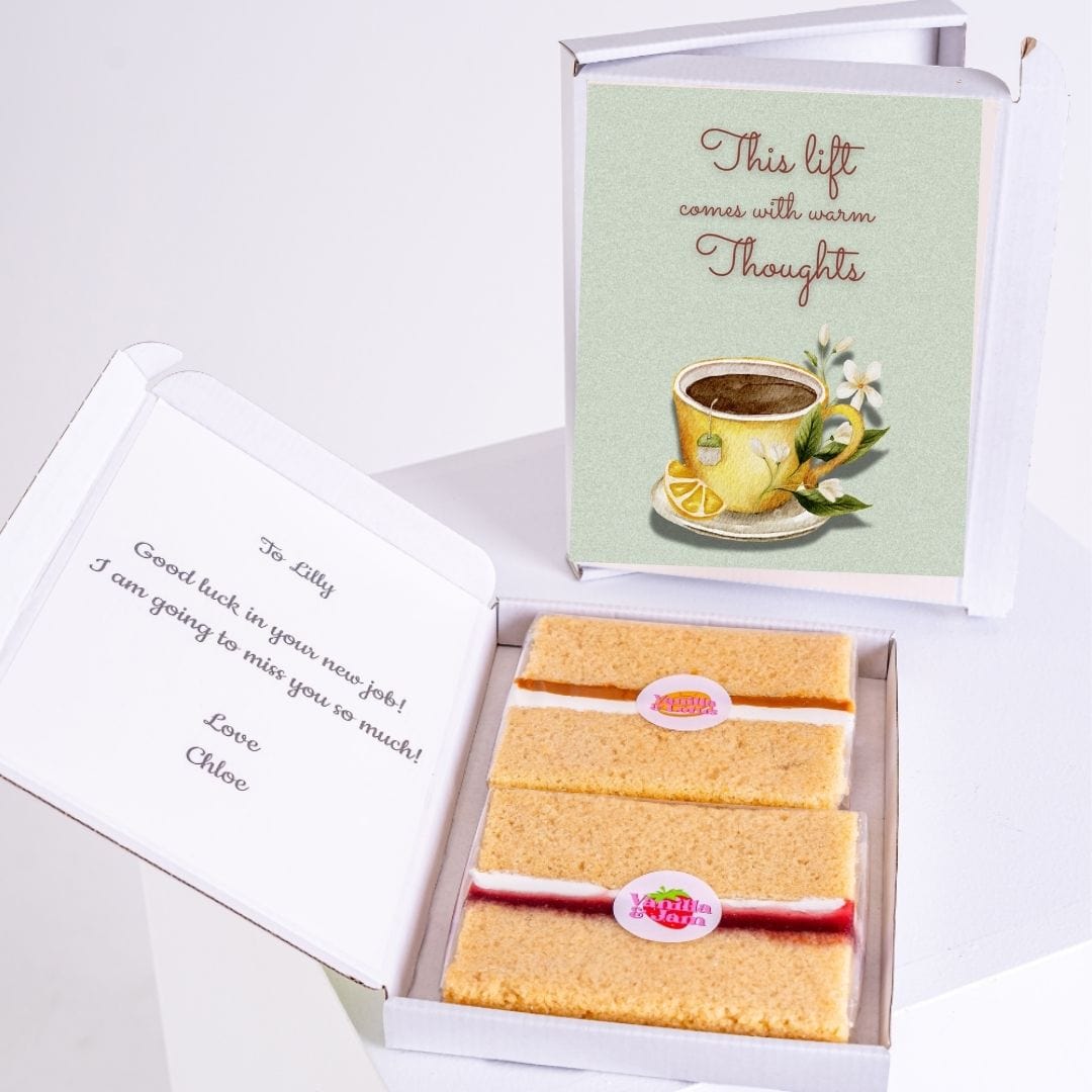 Letterbox treat with teacup design.