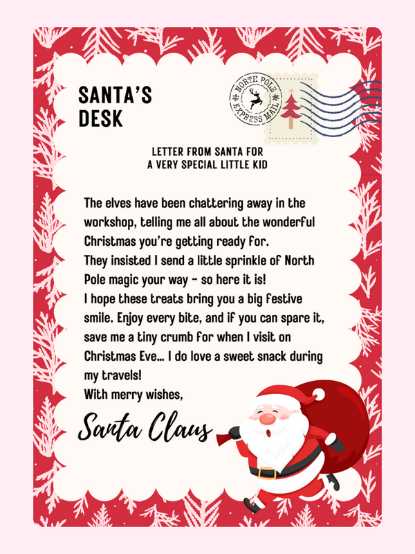 Santa's Desk Special Little Kid Cake Card, Christmas