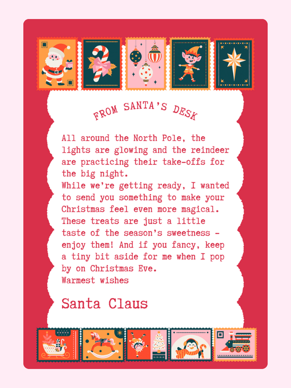 From Santa's Desk Festive Stamps Cake Card, Christmas