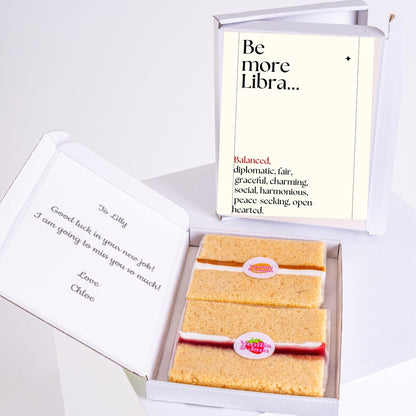 Libra-themed letterbox gift with thoughtful message