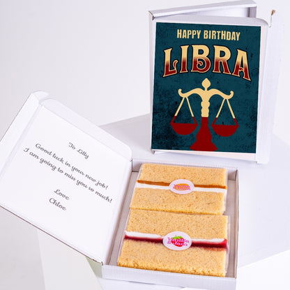 Libra birthday gift with vintage scales and personalised message