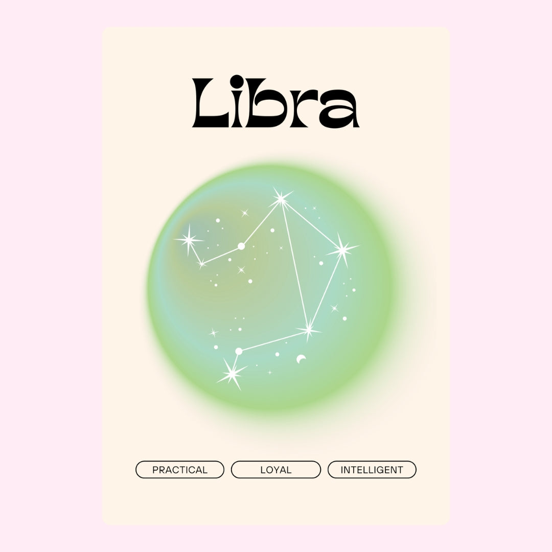 Libra constellation with traits: practical, loyal, intelligent