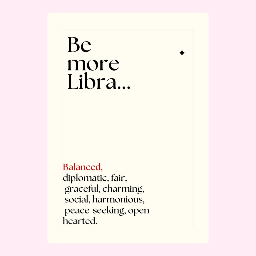 Libra traits with minimalist style design