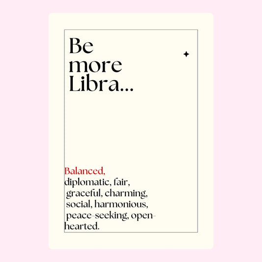 Libra traits with minimalist style design