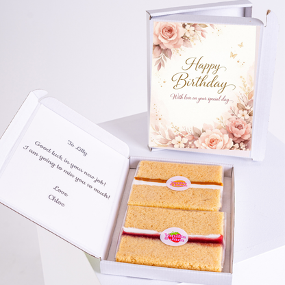 Luxury Floral Birthday Cake Card Gift Box | MailBakes
