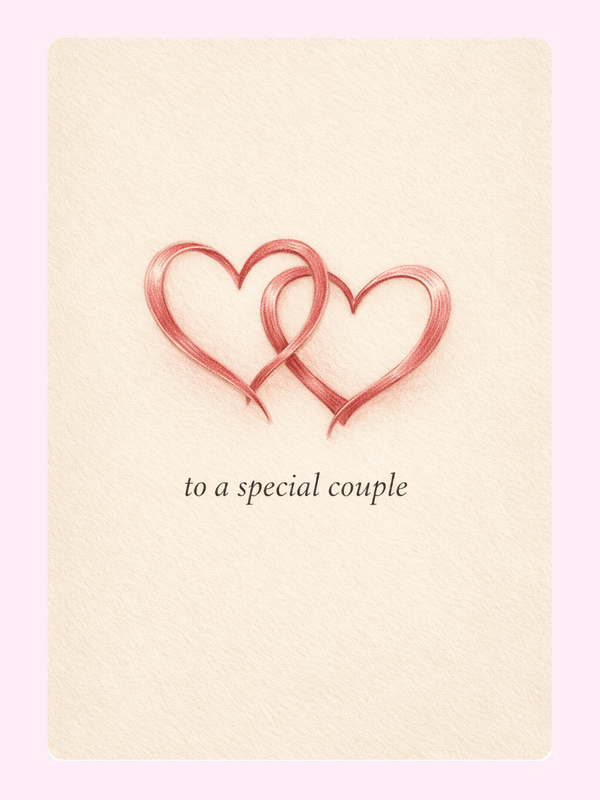 Entwined Hearts To A Special Couple Anniversary Cake Card letterbox cake card with freshly baked cake slices