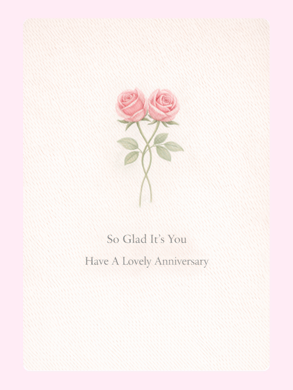 So Glad It's You Roses Anniversary Cake Card, for a friend