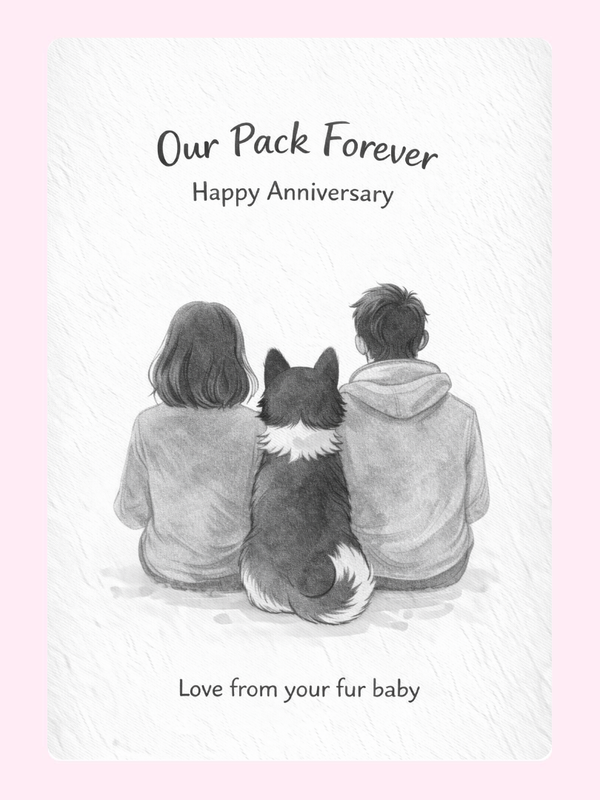 Our Pack Forever From The Cat Anniversary Cake Card