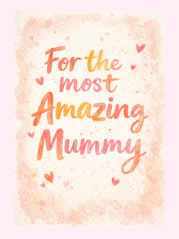 MD_MUM04 letterbox cake card with freshly baked cake slices