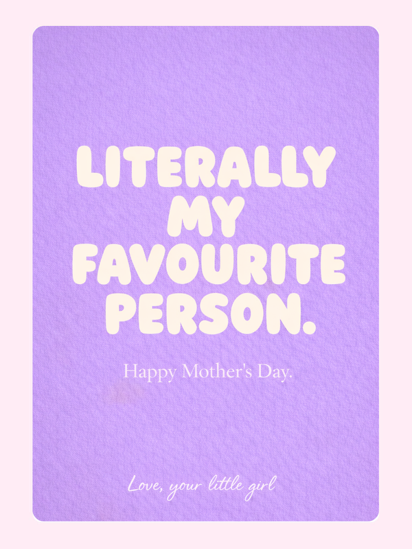 Literally My Favourite Person Cake Card, for Mum