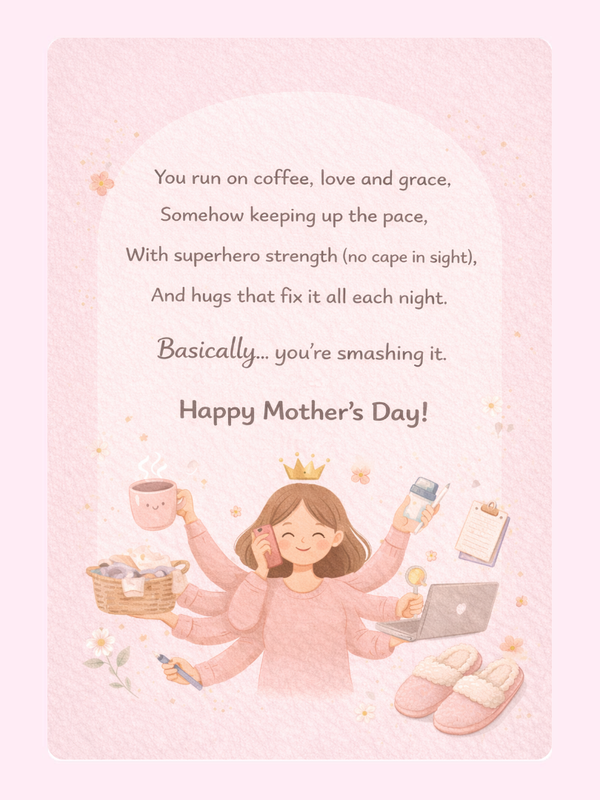 Basically You're Smashing It Cake Card, Mother's Day