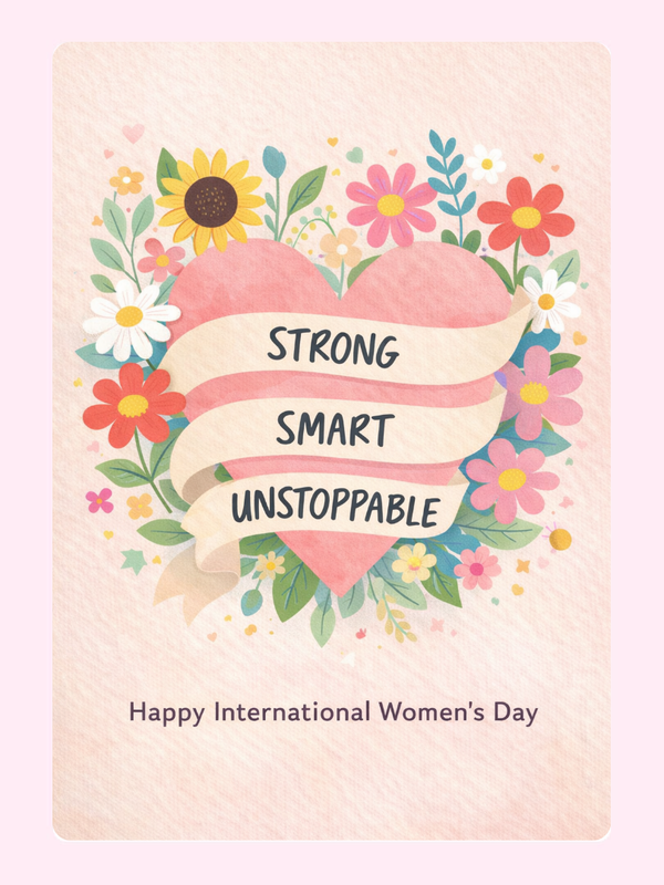 IWD-002 letterbox cake card with freshly baked cake slices