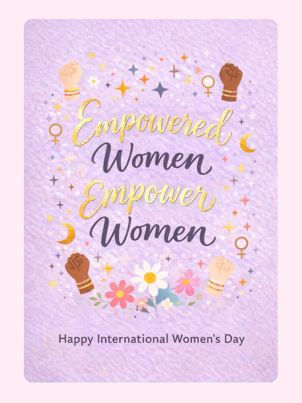 IWD-003 letterbox cake card with freshly baked cake slices