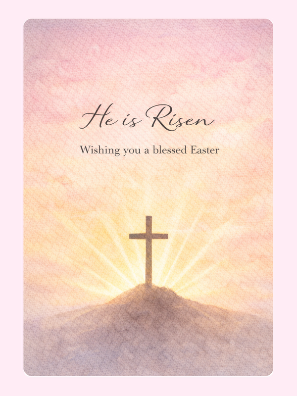 He Is Risen Sunrise Cake Card, Easter