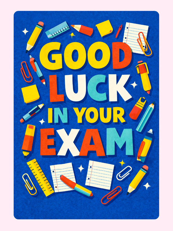 Good Luck In Your Exam Cake Card