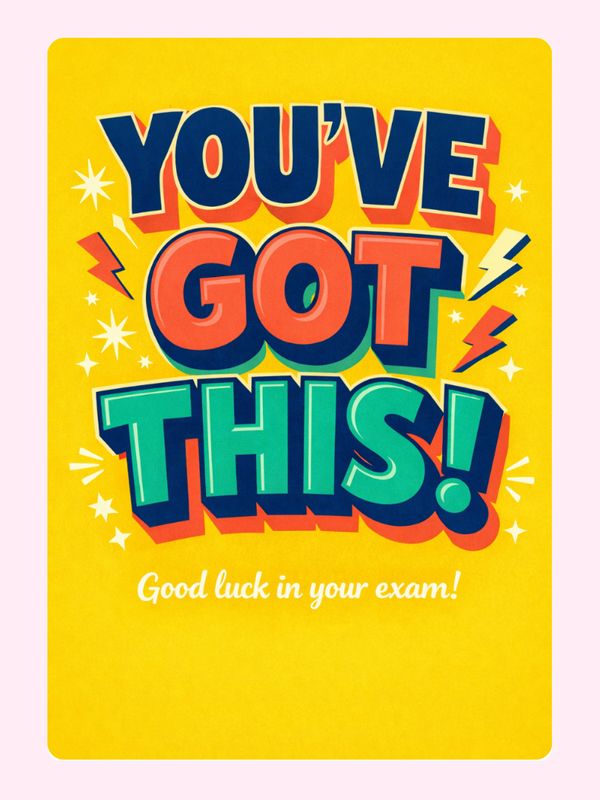You've Got This Cake Card, good luck