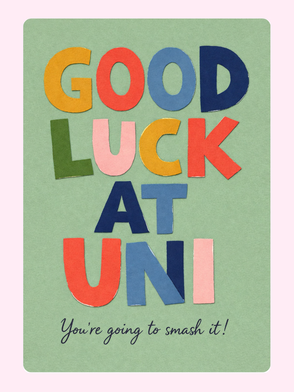 Good Luck At Uni Cake Card