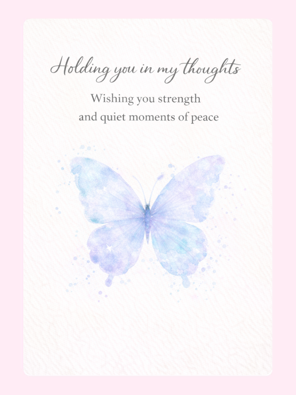 Holding You In My Thoughts Cake Card, sympathy