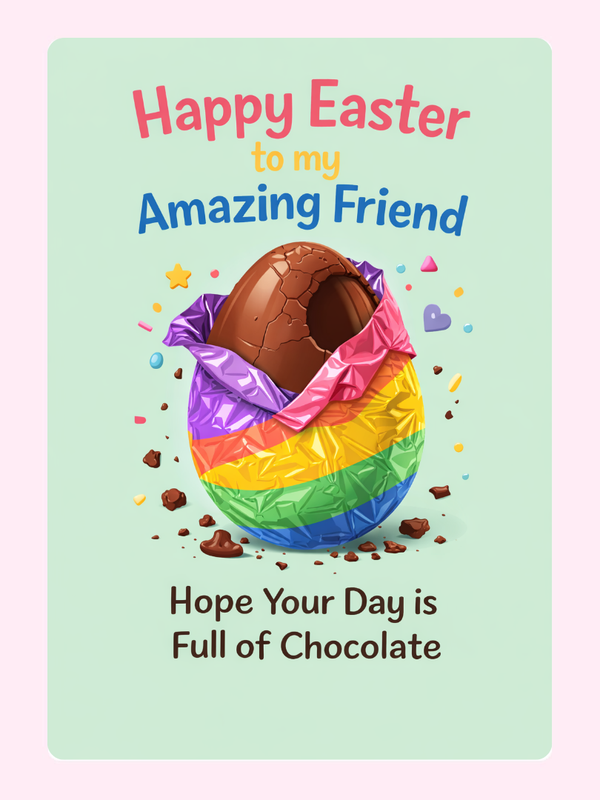 Day Full Of Chocolate Friend Cake Card