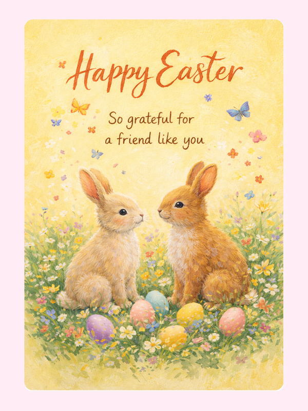 Grateful For A Friend Like You Cake Card, Easter