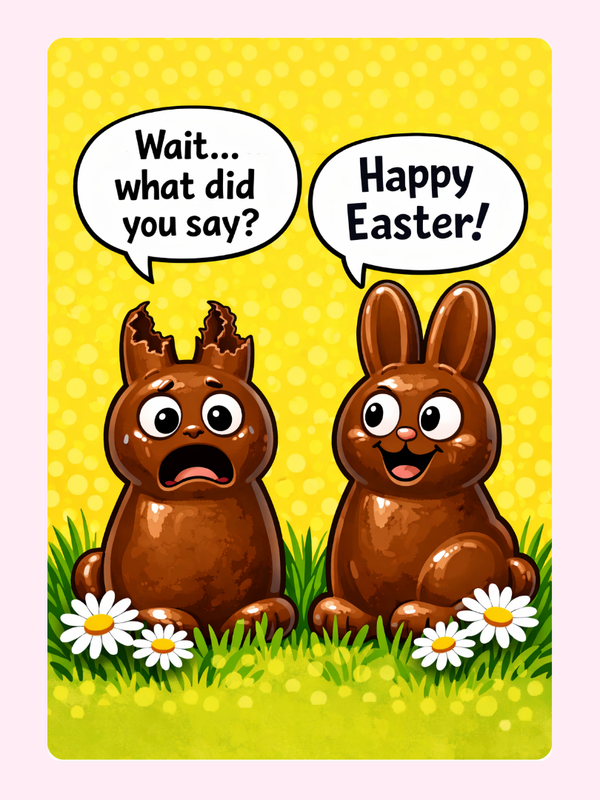 Wait What Did You Say Easter Cake Card, for kids