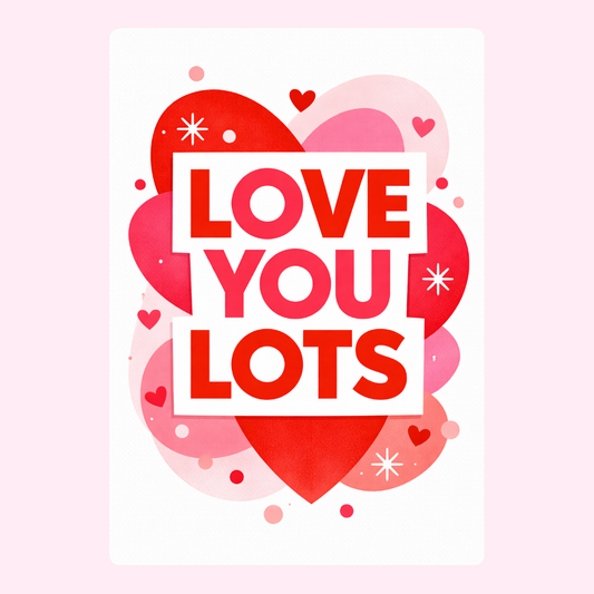 Love You Lots Sugar Heart Cake Card | MailBakes